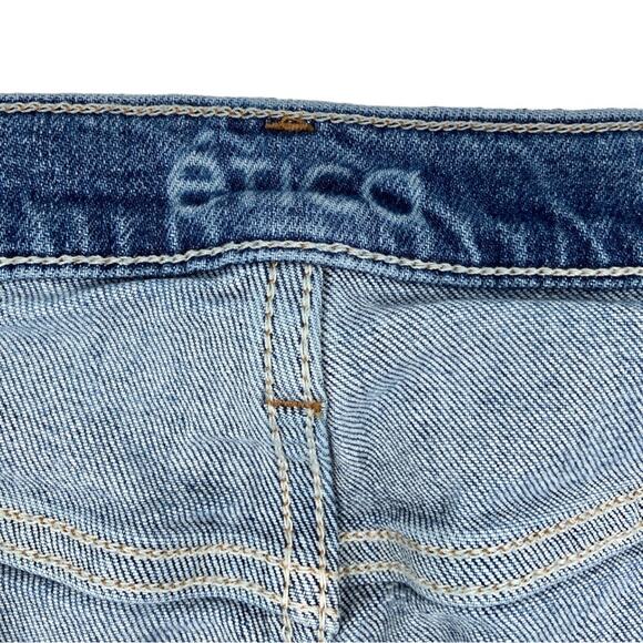 Etica Denim Button Fly High Waisted Slim Straight Jeans‎ Blue 32 - Picture 5 of 7